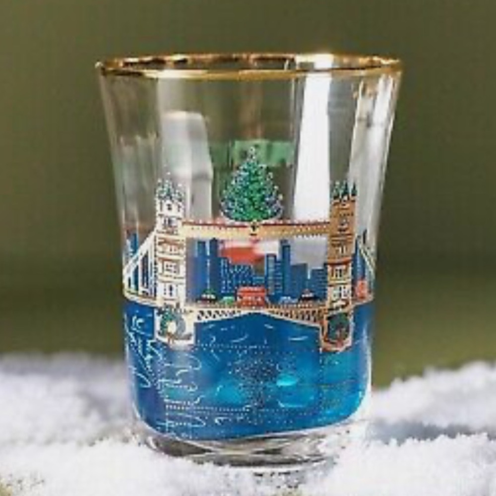 Holiday in the city London juice glass Anthropologie‎ 2023